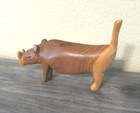Vintage Hand Carved Warthog Wild Boar Pig Wooden Figurine Sculpture Kenya