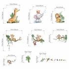 Baby Animal Wall Decals For Nursery  Jungle Safari Theme Kids Room Decor With