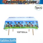 Paw Patrol Birthday Party Decoration Disposable Tableware Dog Tablecloth Plate C