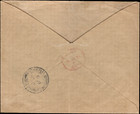 British Levant 1921 Cover Regist  -15 Piasters On 10d Single Franking To Essex