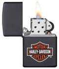 Zippo 218hd-h252  Harley Davidson Motorcycles Logo Design  Black Matte Lighter