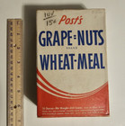 Vtg Vintage Antique 1945ish Post   s Grape-nuts Brand Wheat Meal Cereal Box 1940 s