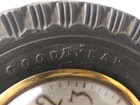 Vintage Goodyear 6 Inch Rubber Advertising Tire W working Electric Clock Center