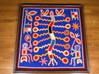Procopio Perez Robles Huichol Wix  rika Yarn Painting Framed 28    Signed