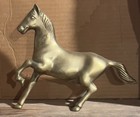 Vintage Brass Horse Sassy Trot Rearing Up Beautiful Solid Brass Equestrian Art