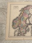 Antique C  1855 Sweden Norway Russia Denmark Jh Colton Map 16 75x14 25   