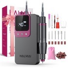 Portable Electric Nail Drill Kit - 40000rpm Cordless Acrylic Gel File  Salon-gra
