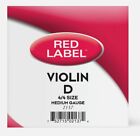Single Violin D String 4 4 Medium 2137 D addario Red Label