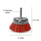 2  Nylon End Cup Brush 1 4  Shank Coarse 3 Pack Red Drill Brush Wire Abrasive