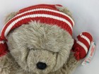 Applause Brown Bear Plush Knit Hat Mittens 13 Inch 1987 Stuffed Animal Toy