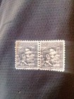Vintage Abraham Lincoln 4 Cent Black Stamp Still Together A Must Have 