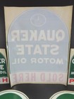 Vintage Quaker State Oil - Pos Store Sticker Set - Tombstone Not Sign 70 Years