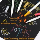 Metallic Markers Fine Point Metallic Marker Pens For Black Paper  Rock Painti   