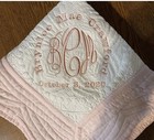 Personalized Quilt Pink Trim Baby Quilt Baby Blanket Baby Girl Quilt Shower Gift