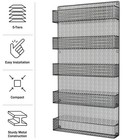 Spice Rack Organizer Metal 5 Shelves Wall Mount Pantry Kitchen Storage Herbs