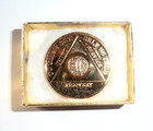 Aa 1-8   21 Years Gold Plated W  Aa Alcoholics Anonymous Medallion Chip Coin New