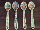 Boleslawiec Polish Pottery 5 1 4  Long Spoon Unikat Lot Of 4