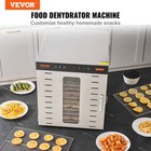 Vevor 10 Trays Food Dehydrator Machine Stainless Steel 1000w Jerky Fruit Drying