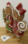 New Gingerbread Cookie Boy   Girl Sugared Resin Christmas Table Decor 7   