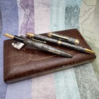 Eversharp Skyline Modern Stripe Moire Boxed Set  Wide Band  Full Size  Restored 