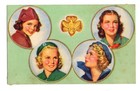 1942 - Girl Scouts Membership Card Troop  2 Dewey Oklahoma - Xl2h