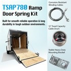 Tsap780 Ramp Door Spring Kit For 7  Wide Enclosed Cargo Trailer 80lb