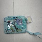 Vera Bradley Rfid Petite Zip Around Wallet Antilles Treasure Blue New