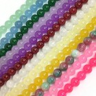 Natural Gemstone Jade Smooth Round Loose Bead 15  4mm 6mm 8mm 10mm 12mm