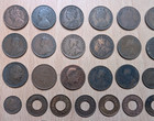 Bulk Lot Of 104 Old British India Coins Lot - 19th   20th Century  Copper  Brass