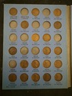  75  Coin Partial Set 1909 - 1940 Lincoln Wheat Cent   Penny Album Whitman