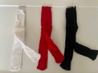 18 Inch Doll Tights Stocking - Fits American Girl Dolls - Red  Black  White