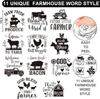 11 Sheets Farmhouse Rub On Transfer For Crafts Farm Animal Truck Rub On Transfer