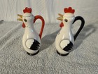 Wow  Coq Rouge 6 Piece Holt Howard Set Creamer Sugar  Oil Vinegar Egg Cup