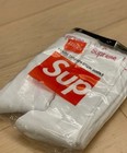 Supreme Hanes White Crew Socks 4 Pack Size 6-12 New Sealed Authentic