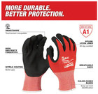 New Milwaukee Level 1 Cut-dipped Work Gloves 48-22-8902 Nitrile     Large 12 Pairs