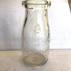 Vintage Sanitary Dairy Co  Half Pint Milk Bottle Jug