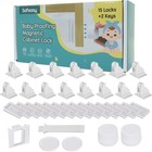 15 Pack Magnetic Cabinet Locks For Baby Proofing  Child Safety Locks  Easy Insta