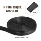 Black Leather Strap Leather Strip 10mm Wide 5m Long Flat Cord For Clothing Belt