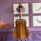 Full Koa D45 Acoustic Electric Guitar Luxury Real Abalone Mahogany Neck W  301