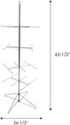 Wire Spinner Rack 4 Tier 24 Peg Rotating Chrome Floor Stand Display 63     H