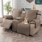 100  Waterproof Recliner Cover Double With Center Console  Strap Design   