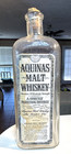 Rare Original Aquinas Malt  Whiskey Medical Paper  Label  Label Empty  Bottle  