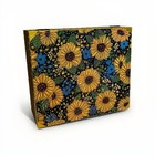 Large Wooden Box With Hinged Lid Wood Keepsake Box 8 5x9 5 Sunflowers Painted
