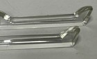 Vtg Set Of 2 Czech Clear Crystal Cut Glass Knife Rests Art Deco Mcm 3 5    Read