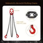Adjustable Chain Sling 5 16 x10   7000lb Lifting G80 Chain With 2 Legs Grab Hook