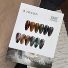 Dark Gel Nail Polish Of 6 Milky Jelly Colors Brown Green Black Gel Polish Kit Fo