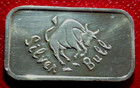 1985 Silver Bull Bar-silvertowne Mint 1 Troy Oz 999 Fine Silver-seldom Seen