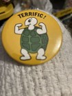 Vintage Terrific Turtle Pin 2 1 4 Inches Round