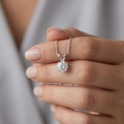 1 2ct Round Cut Real Diamond Solitaire Pendant Necklace 14k White Gold