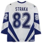 Martin Straka Team World Autographed Game-used  82 White Jersey Item 13787677